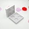 4 grids white Black ps eye shadow/blush/face cream plastic box with transparent flip cap fast shipping F1009 Gocii
