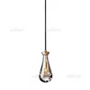 Hanglampen Waterdrop Lamp Moderne Hanglamp Luxe El Villa Bar Eetkamer Slaapkamer Koper Kristal Plafond Kroonluchter Verlichting