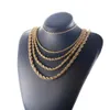 Collane con ciondolo New Gold Color Corda in acciaio inossidabile Catena 2mm-6mm Gioielli moda Ladies Neckle J230620