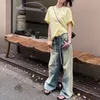 カジュアルなファッションストレートレッグパンツルーズフロアレングスパンツ