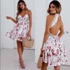 Robes décontractées Sexy Dos Nu Femmes Robe D'été Bohême Boho Broderie Mini Dentelle Beachwear Vocation Spaghetti Strap Vestidos