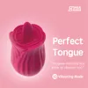 Masseur puissant 10 vitesses vibrateur femmes vagin mamelon sucer forme Rose léchage Oral langue Clitori Stimulation érotique femme