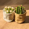 Fioriere Vasi ukuran Pot dapat Pot bunga kertas Kraft Pot bunga Desktop dapat digunakan kembali tas penyimpanan Pot sukulen R230807