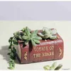 Planters Pots Retro Succulent Plant Pot Resin European style Literature Book Flower Pot Personalized Micro Landscape Craft Gift Desktop Decor R230620