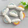 1/3/10pcs bambino silicone nuovo arcobaleno bambino massaggiagengive ciondolo cura dei denti catena ciuccio fai da te accessori giocattoli per bambini L230518