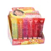 Lipgloss 12 Teile/los Obst Vitamin Nette Natürliche Feuchtigkeitsspendende Kinder Mädchen Lippen Öl Kawaii Pflege