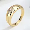 Pierścionki ślubne Zhouyang Woman Chunky Vintage Gold Kolor Star Zircon Palce Akcesoria 2023 Pierścień biżuterii hurtowa Kar211