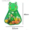 Giocattoli da bagno per bambini Cute Duck Frog Mesh Net Toy Storage Bag Forti ventose Borsa da gioco da bagno Organizzatore da bagno Giocattoli d'acqua per bambini L230518