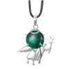 Pendanthalsband 12st Natural Stone Fairy Spirit Necklace Trends Dancer Angel Angle Wings Crystal Pendants Smycken Chocker 18 Leat Dhcyl