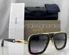 Top Original Großhandel Dita Sonnenbrillen Online-Shop DITA LXN EVO Sonnenbrille Mattschwarz 18K Gelbgold Rahmen Grau Verlaufsglas 01