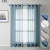 Gardin TPS Sheer Curtain för vardagsrummet sovrum fast tyllkök fönster behandling gasdekor färdiga draperier 230619