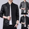 Vestes pour hommes coupe-vent veste adolescents garçons hommes décontracté à manches longues automne hiver col montant haut chemisier manteau avec solide