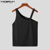 Herrtankstoppar sexig fritid ärmlös västmäster män solida bekväma västar mode casual stil manlig bandig tank tops s-5xl incerun 230620