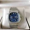 Super fábrica masculina melhor versão 40,5 mm x 8,4 mm Nautilus 5740/1g-001 Dial azul, calendário perpétuo relógios cal.240 q Mechanical automático