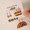 Fashion 6pair Set Rainbow Earrings Set for Women Girl INS Drop Dangle Earrings Women Fashion Jewelry