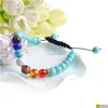 Beaded Seven Chakra Bracelets Men And Women Fashion Personality Aromatherapy Essential Oil Diffuser Bracelet Braided Rope Drop Deliv Dhlhi