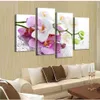 4PCS MOTH ORCHID FLOWERS CANVAS WALL ART OIL PAINTE HOME DECORATION for Living Room L230620