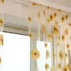 Rideau Ménage 1 PCS Tournesol Fenêtre Panneaux Rideaux Sheer Voile Tulle Home Room 100200cm 230619