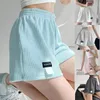 Frauen Shorts Sommer Hohe Taille Sport Lose Böden Weibliche Casual Elastische Taille Hosen Einfarbig Homewear 230620