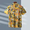 Męskie koszule 2023 Produkty Męski Summer Letni krótki rękaw kwiatowa koszula moda cienka hawajska bawełna xl 6xl 7xl 8xl