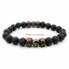 Perline 8Mm Lava Stone Spectrolite Healing Energy Beads Fili Distanza Bracciali Diffusore di olio essenziale Bracciale Gemstone Tigers Ey Dhfm5