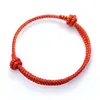 Braccialetti con ciondoli 2023 Bracciale filo minimalista Uomo Donna Ricchezza Prosperità Braclet Gioielli regolabili Accessori da spiaggia Corda rossa