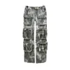 Street Trend Design Sense 2023 Summer New Camouflage Multi-pocket Overalls Loose Spice Casual Pants