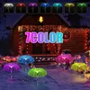 Garden Decorations Double Solar Jellyfish Light 7 Colors Solar Garden Lights LED Fiber Optic Lights Outdoor Waterproof Decor Lamp for Lawn Patio 230620