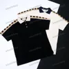 Xinxinbuy Men Designer Tee T Shirt 23SS Odblaskowa wstążka podwójna litera Jacquard Bawełna Kobiety Kobiety Czarne morele M-XL