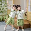 Barns Hanfu Summer Short Sleeve Suit kinesisk stil