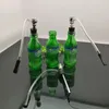 Rauchpfeifen Shisha Bong Glas Rig Öl Wasser Bongs Grünes Glas Schnee Blau Wasser Rauchflasche