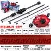 Conjunto de combinação de vara de pesca Sougayilang e molinete 2,1 m Vara de fundição de fibra de carbono e 7,2 1 relação de transmissão Baitcasting Fishing Reel Pesca 230619