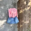 Saias Crianças Roupas Estilo Coreano Primavera Moda Meninas Saia Denim Azul Bonito Casual Simples Crianças Saias para Meninas 230619