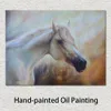Paysage abstrait toile Art cheval Portrait peinture à l’huile à la main oeuvre impressionniste