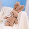 Toptan 25 cm 35cm yüksek kaliteli çocuk tavşan peluş bebek yumuşak sevimli pembe kız hediye