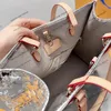 23SS Femmes Luxurys Designer Totes Sacs surthego Silver Leather Handbag Shouder Crossbody Ladies Handbags Flowers Fleurs