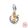 925 sterling Silver Hanging Charm Green Fairy Tale مناسبة لتوصيل مجوهرات Pandora الرائع DIY