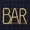 LED BAR neonlicht letter lichtbord raam lichtbalk sfeer hangende muur kerstvakantie decoratie USB batterij aangedreven nachtlampje blauw paars