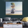 Abstract canvas kunst geluk in eeuwigheid handgemaakt olieverfschilderij modern decor studio appartement