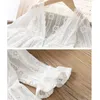 Jackets Girls White Blouse Cardigan Kids Thin Outwear Summer For Girl Lace Hollow Sun Protection Shirt Fashion Clothes 4-13y Jacket 230619