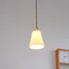 Pendant Lamps Loft Vintage Lights White For Ceiling Kitchen Dining Room LED Hanging Ceramic Lampshade Nordic Home Decor Fixture