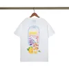 디자이너 Cabranzas Summer Crewneck 최고 남자와 여자 커플 티셔츠 면화 땀 땀 짧은 슬리브 야외 통기성 아시아 크기