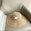 Sombrero de cubo de ala ancha, sombreros de sol sólidos de diseñador para mujeres y hombres, gorras de cubo ajustables a la moda de playa