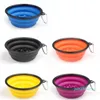 Portable Silicone Pet Dogs Water Bowls For Traveling Collapsible Camping Walking Outdoor Feeding Pet Folding Dish Bowl