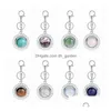 Hanger Kettingen Natuurlijke Genezing Kristal Zonnebloem Chrysant Ketting Sleutelhanger Aura Quartz Edelsteen Sieraden Geschikt Voor Fema Dhsh1