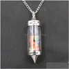 Подвесные ожерелья Qimoshi Reiki Healing Crystal желание бутылочного свитера.
