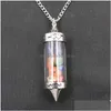 Hanger Kettingen Qimoshi Reiki Healing Crystal Wishing Bottle Sweater Chain Lady Wild Temperament Persoonlijkheid Ketting Drop Deliver Dhsmf