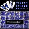 Nagelkonstdekorationer Nagelkonst Rhinestones Kit 3D Crystal Nail Charms Diamond DIY Nail Art Decorations GEMS Luxury Jewelry Manicure Accessories Supply 230619