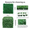 Decorative Flowers 25/15cm Artificial Green Plant Wall Turf Moss Grass Outdoor Home Store Wedding Background Fence False Lawn Decor Fake
