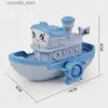 Baby Bath Toys for Children Clockwork Toy Bath Swimming Bath Toy Båt Spela Water Toy Brinquedos Infantil L230518